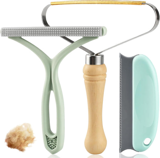3-Piece Pet Hair Removal Kit for Car, Couch & Carpet